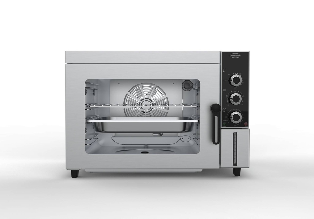 Elektro Konvektions-/Dampfbackofen aus Edelstahl, 3 x 2/3 GN