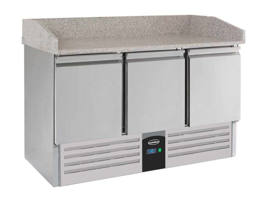 Pizzatisch 3 aus Edelstahl, 1400 x 700 x 1020 mm, 230 L