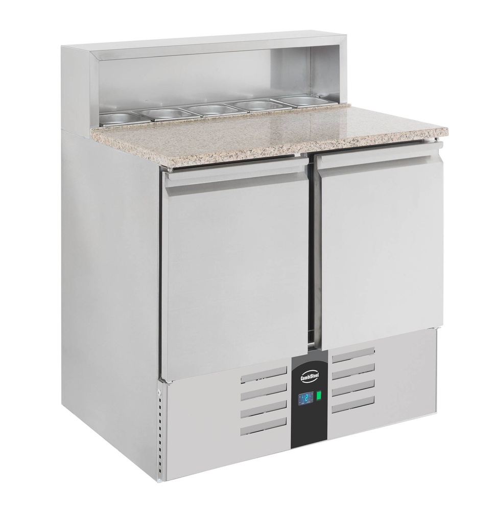 Pizzatisch 2 aus Edelstahl, 903 x 700 x 1090 mm, 230 L