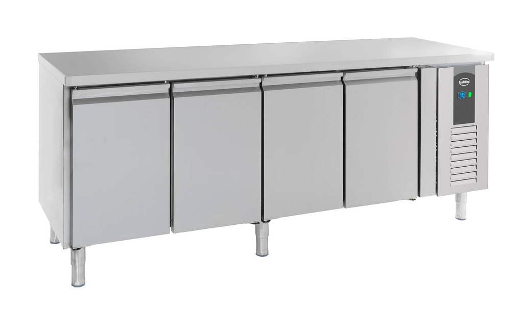 700 Kühltisch aus Edelstahl, 2230 x 700 x 850 mm, 553 L