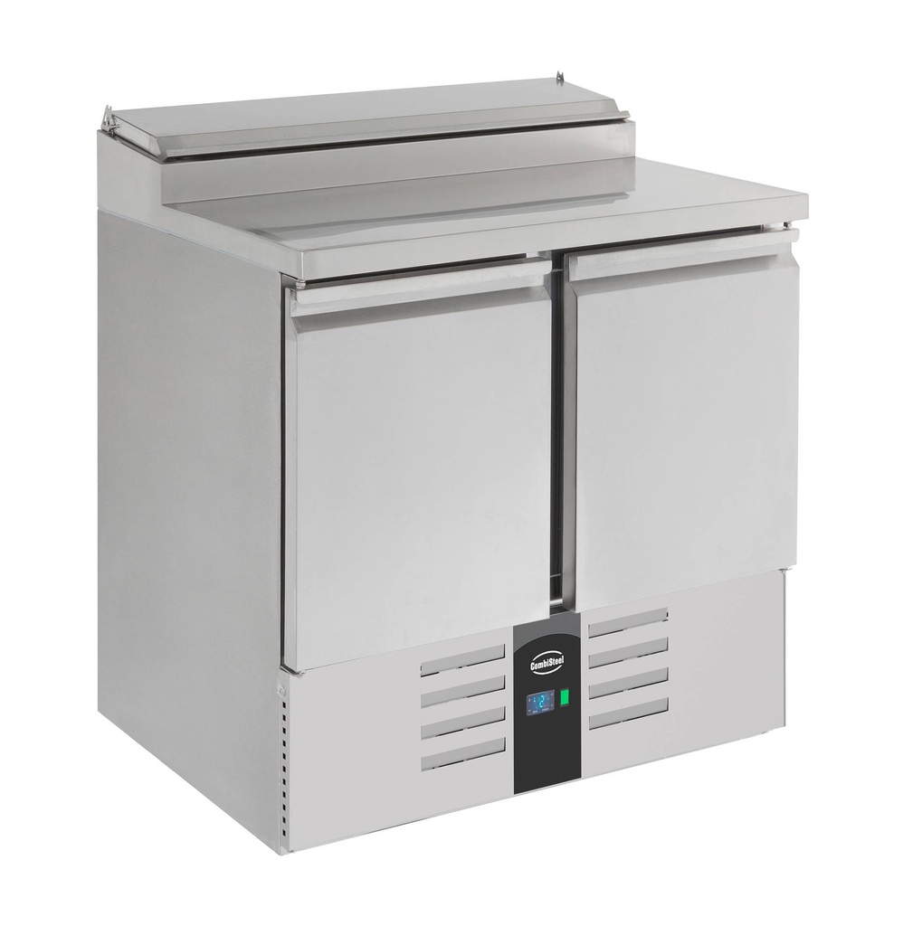 Saladette 2 Türen aus Edelstahl, 5 x 1/6 GN, 903 x 700 x 1006 mm