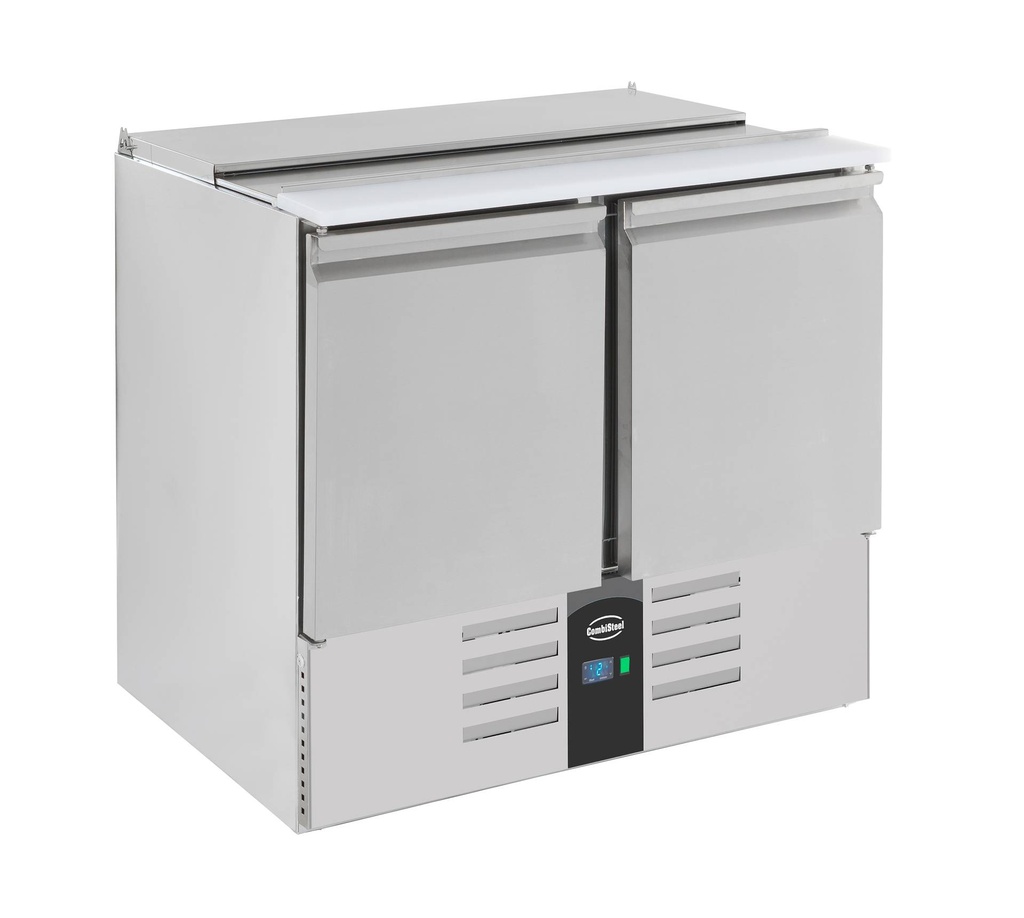 Gekühlde Saladette 2 Türen, 900 x 700 x 870 mm, 230 L
