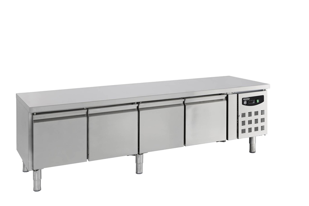 Kühltisch 650 aus Edelstahl, 2000 x 700 x 650 mm, 352 L
