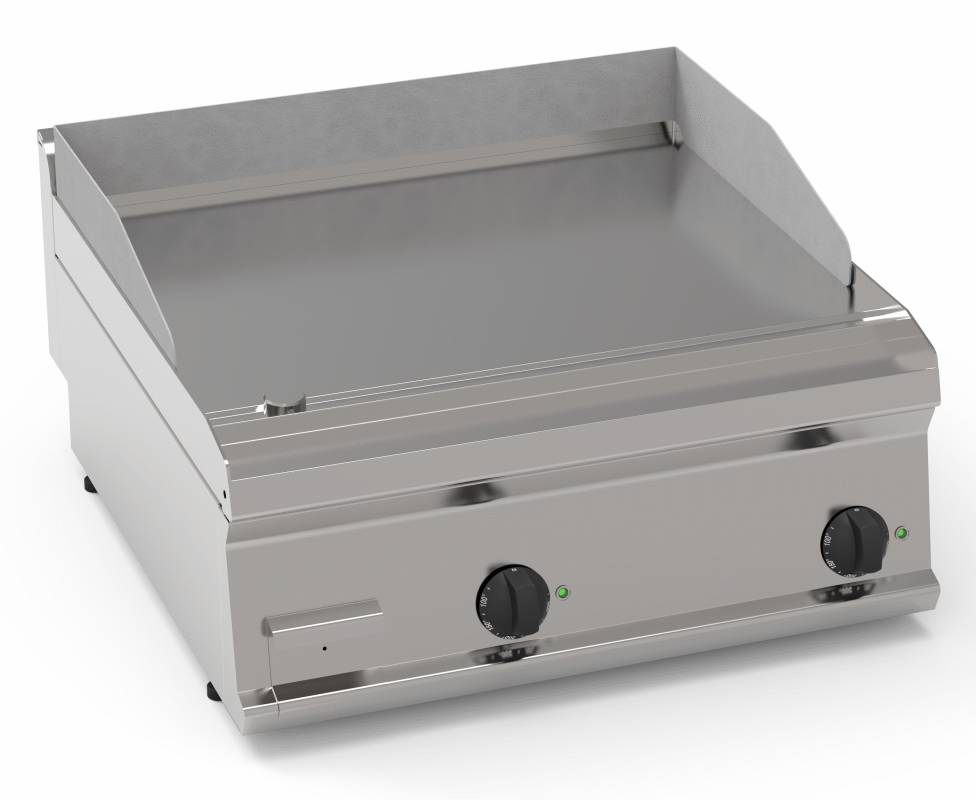 KBS Elektro-Grillplatte glatt hartverchromt mit 2 Heizzonen Tischgerät
