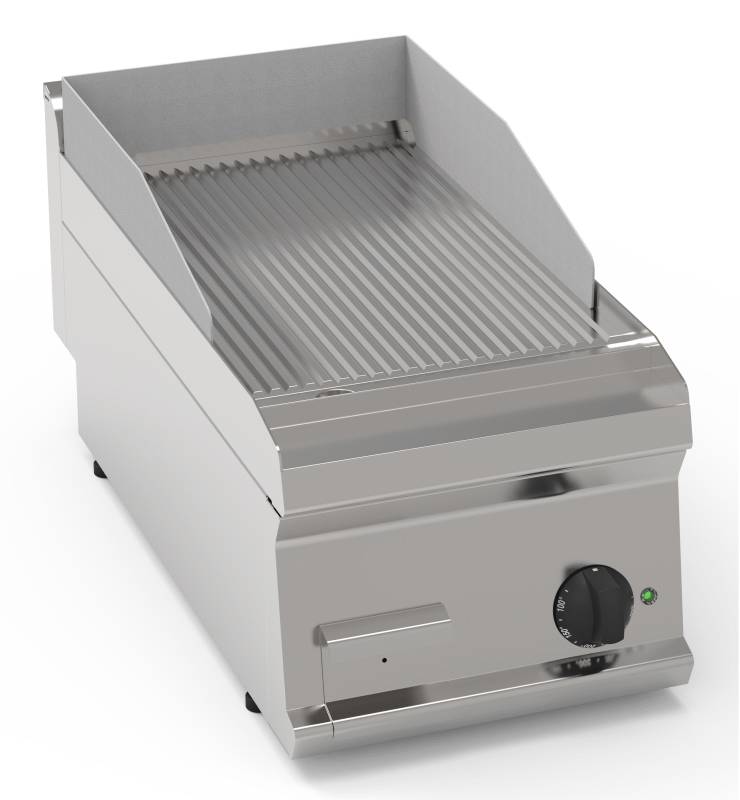 KBS Elektro-Grillplatte gerillt hartverchromt mit 1 Heizzone Tischgerät