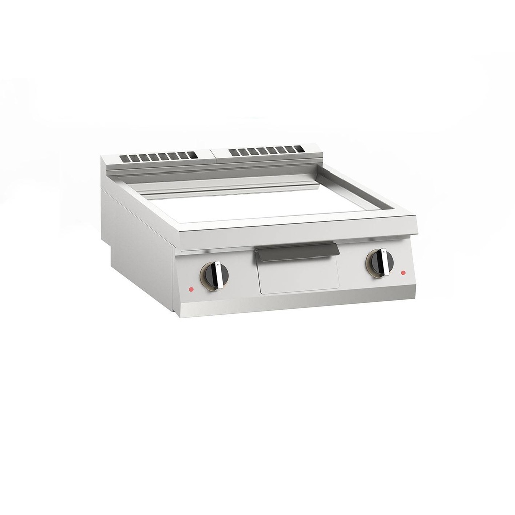 KBS Elektro-Grillplatte glatt verchromt 10,8kW 2 Heizzonen, Auftischtgerät
