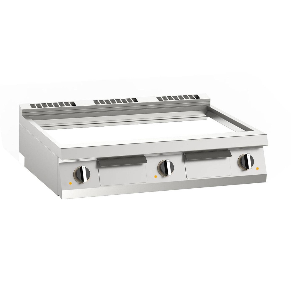 KBS Elektro-Grillplatte glatt verchromt 21 kW 3 Heizzonen, Auftischgerät