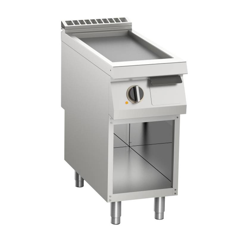 KBS Elektro-Grillplatte glatt verchromt 7kW mit 1 Heizzone offener Unterbau