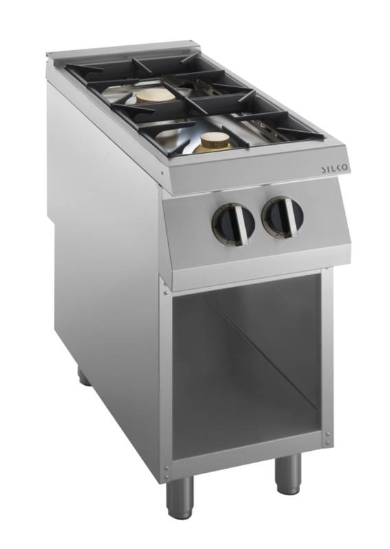 KBS Gas-Kochfläche 2 Brenner 18 kW, offener Unterbau