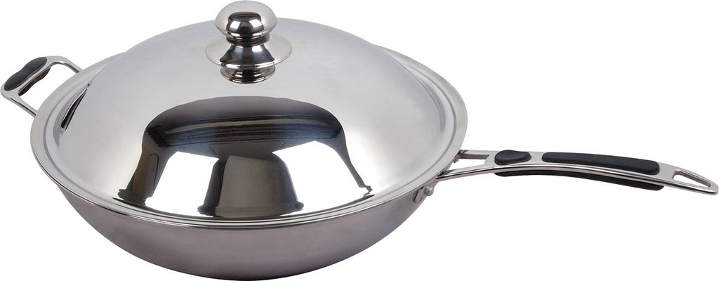 KBS Induktions-Wokpfanne Ø360 mm mit Halte- und Soft-Grip Griff