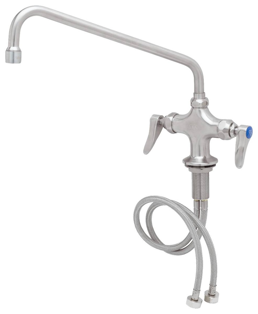 EVERSTEEL 2 Knebel-Mischbatterie mit Schwenkhahn 1/2 Zoll Wasseranschluß
