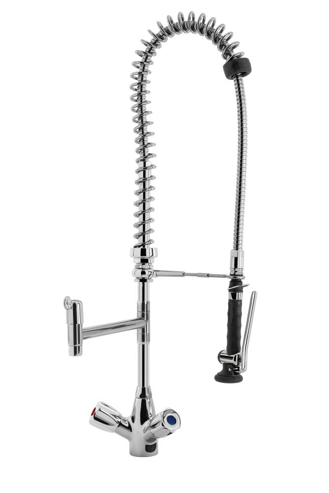 KBS PREMIUM SHRINK Geschirrwaschbrause Schwenkhahn und BEST-Semi LOW-FLOW Brausekopf