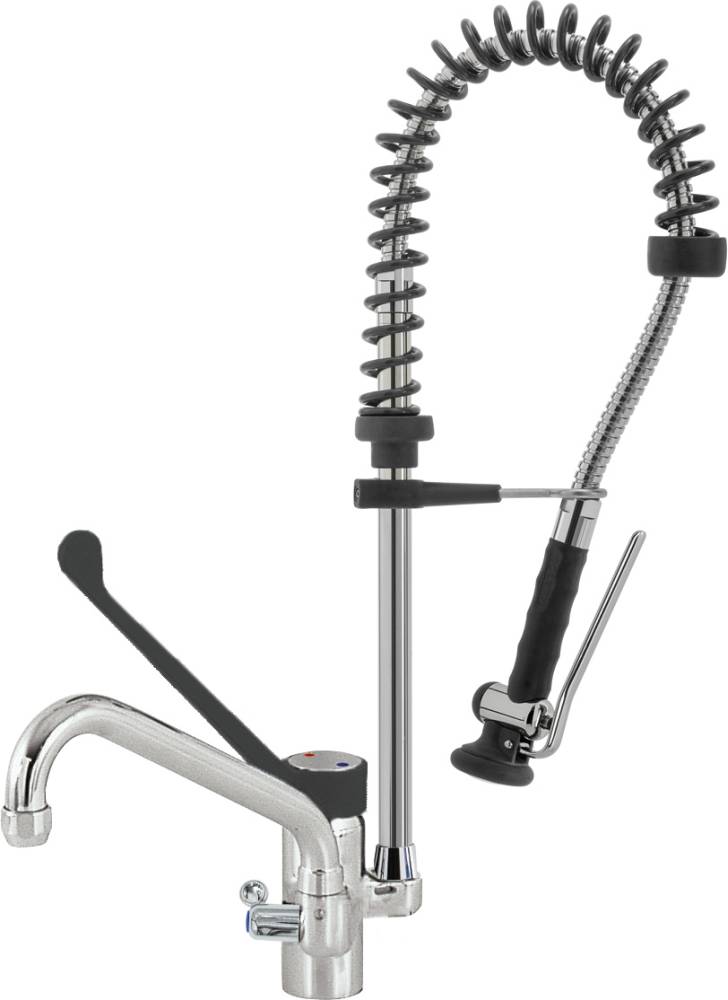 KBS STYL SHRINK Geschirrwaschbrause Schwenkhahn und BEST-Semi LOW-FLOW Brausekopf