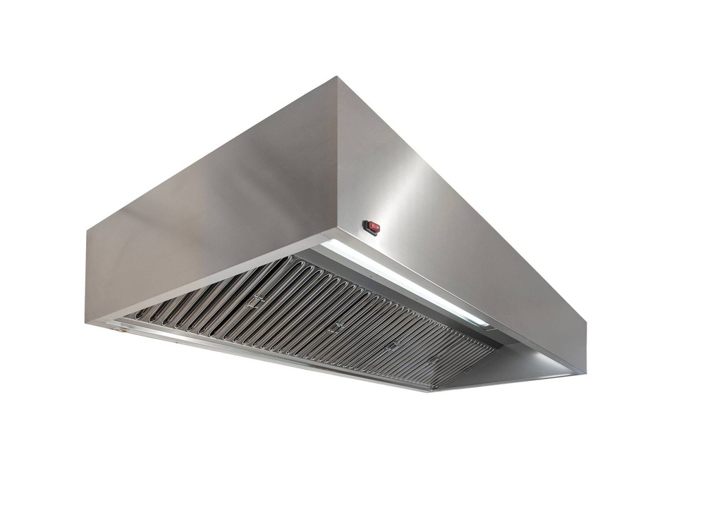 KBS Wandhaube Kubusform 200x90cm Flammschutzfilter Typ F1