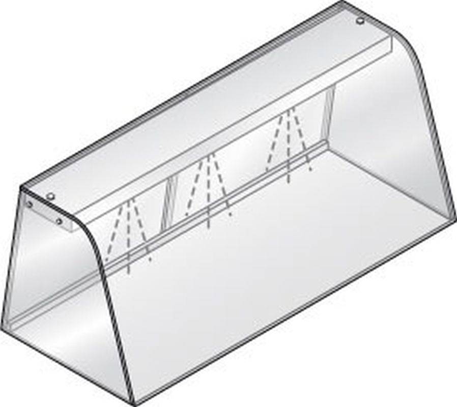 KBS Hustenschutz mit Licht GN 3/1 für Einbauwanne und Einbauplatte