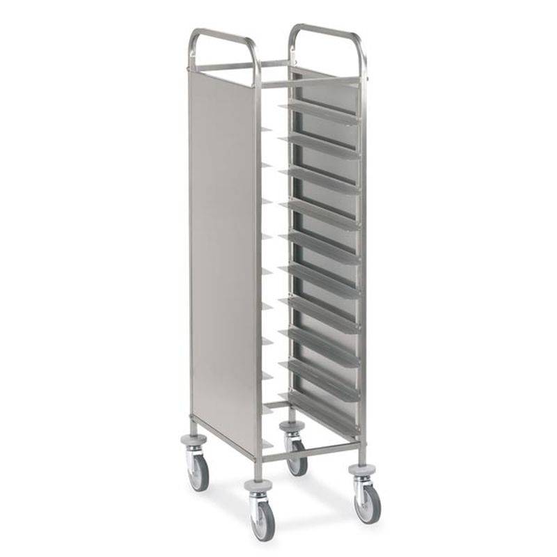 KBS Abräumwagen 520 für 10 Tabletts oder GN Tabletts mit Seitenwand