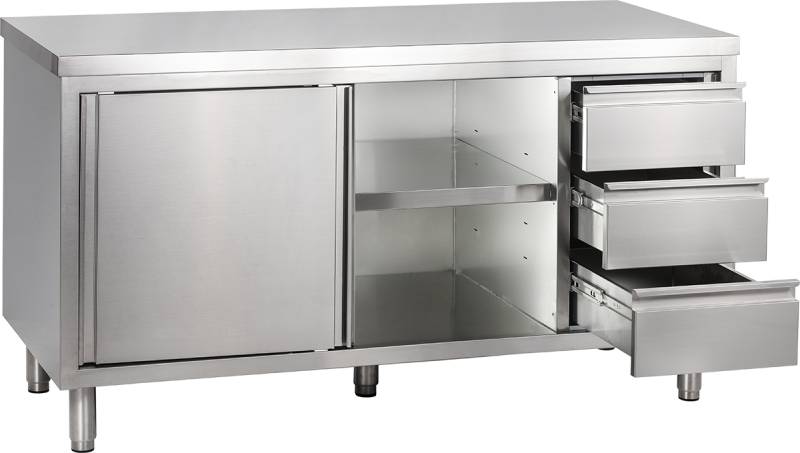 KBS Arbeitsschrank mit Schiebetüren und Schubladenblock B 180cm x T 60cm