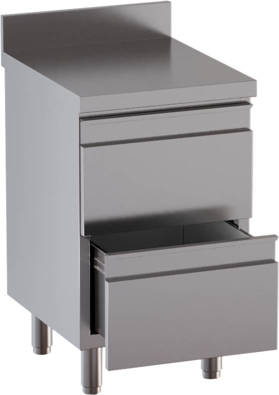 KBS Schubladenschrank 2 Schubladen BxT 50x60cm Aufkantung