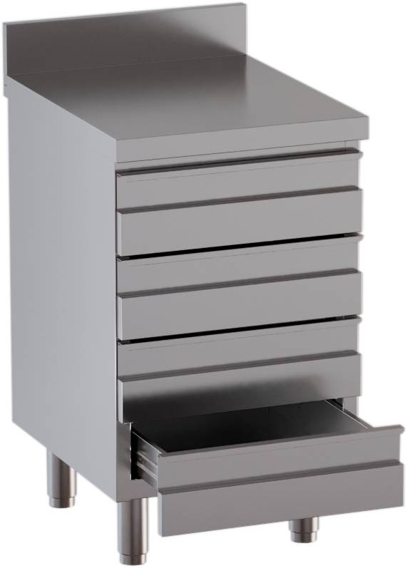 KBS Schubladenschrank 4 Schubladen BxT 50x60cm Aufkantung