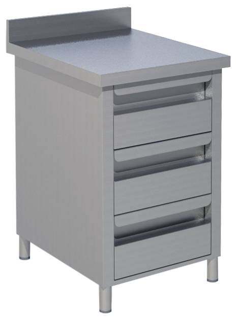 KBS Schubladenschrank 3 Schubladen BxT 50x70cm mit Aufkantung