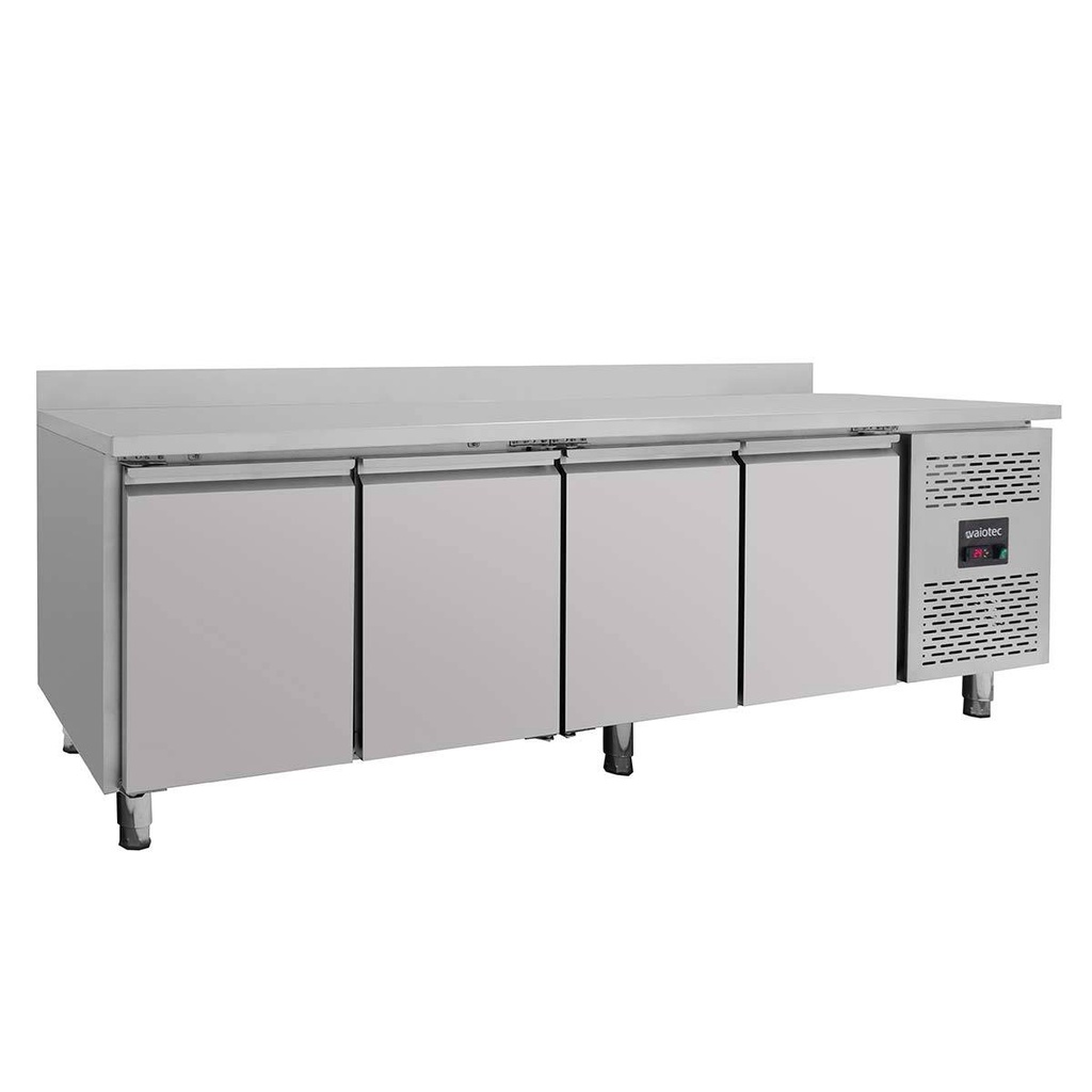 Kühltisch / 4-türig inkl. Aufkantung - Monoblock, 2230 x 700 mm