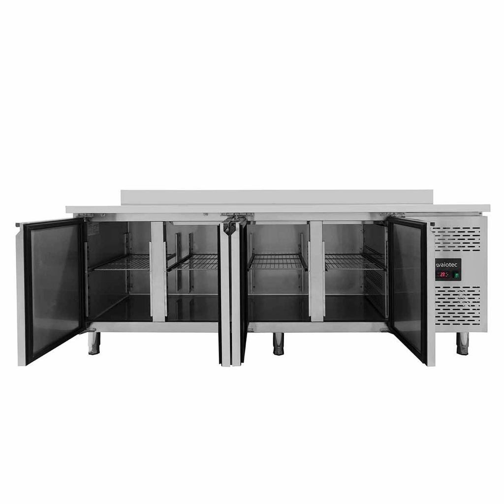 Kühltisch / 4-türig inkl. Aufkantung - Monoblock, 2230 x 700 mm