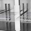 Kühltisch / 4-türig inkl. Aufkantung - Monoblock, 2230 x 700 mm