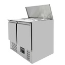 Saladette / 2-fach mit Klappdeckel, 900 x 700 mm