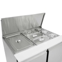 Saladette / 2-fach mit Klappdeckel, 900 x 700 mm