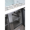 Saladette / 2-fach mit eckigem Glasaufsatz, 900 x 700 mm