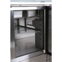 Saladette / 2-fach mit eckigem Glasaufsatz, 900 x 700 mm