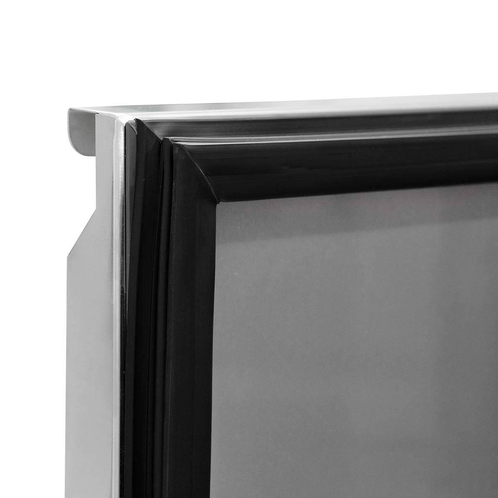 Saladette / 2-fach mit eckigem Glasaufsatz, 900 x 700 mm
