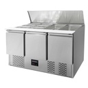 Saladette / 3-fach mit Klappdeckel, 1365 x 700 mm