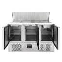 Saladette / 3-fach mit Klappdeckel, 1365 x 700 mm