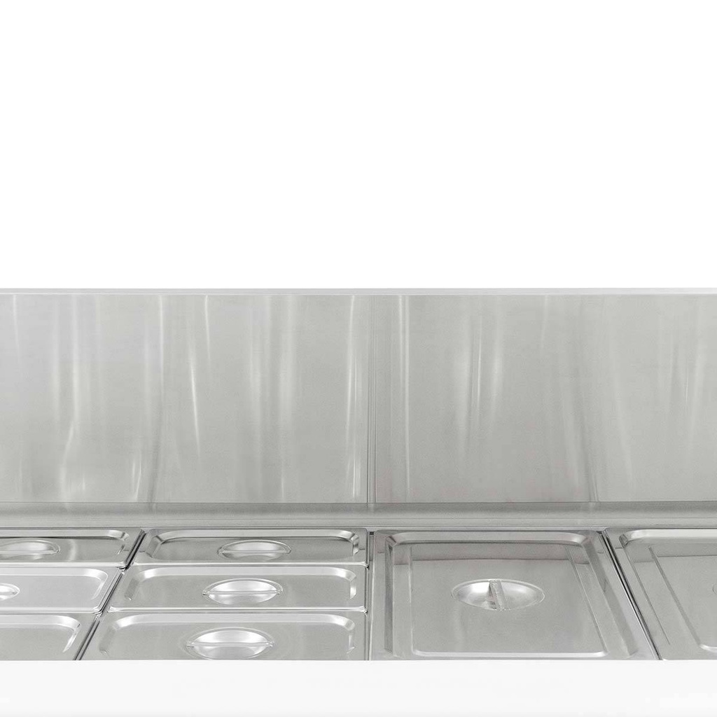 Saladette / 3-fach mit Klappdeckel, 1365 x 700 mm