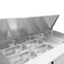 Saladette / 3-fach mit Klappdeckel, 1365 x 700 mm