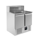 Pizza-Saladette / 2-fach - mit 2 Türen, 900 x 700 mm