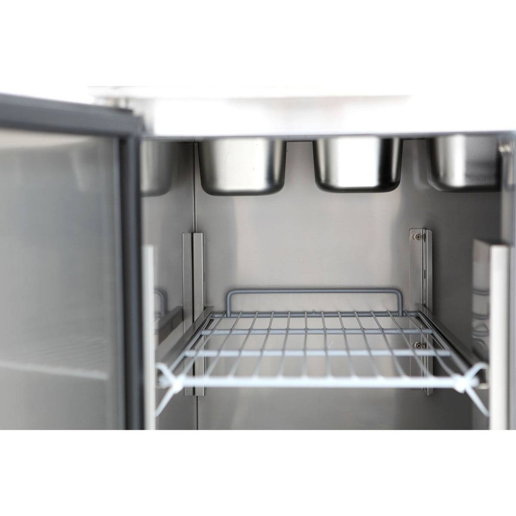 Pizza-Saladette / 2-fach - mit 2 Türen, 900 x 700 mm