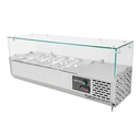 Kühlaufsatz mit Glasabdeckung 5xGN1/4, 1200 x 335 mm