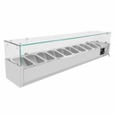 Kühlaufsatz mit Glasabdeckung 10xGN1/4, 2000 x 335 mm