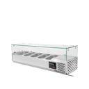 Kühlaufsatz mit Glasabdeckung 4xGN1/3 + 1xGN1/2, 1400 x 395 mm