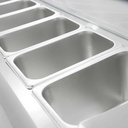 Kühlaufsatz mit Glasabdeckung 9xGN1/3, 2000 x 395 mm
