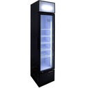 TOPLINE Getränkekühlschrank 1 Tür / 155 Liter mit Leuchtaufsatz "schwarz", 390 x 480 mm