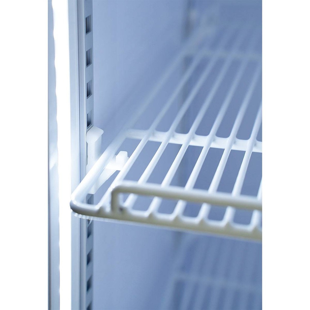 TOPLINE Getränkekühlschrank 1 Tür / 155 Liter mit Leuchtaufsatz "schwarz", 390 x 480 mm