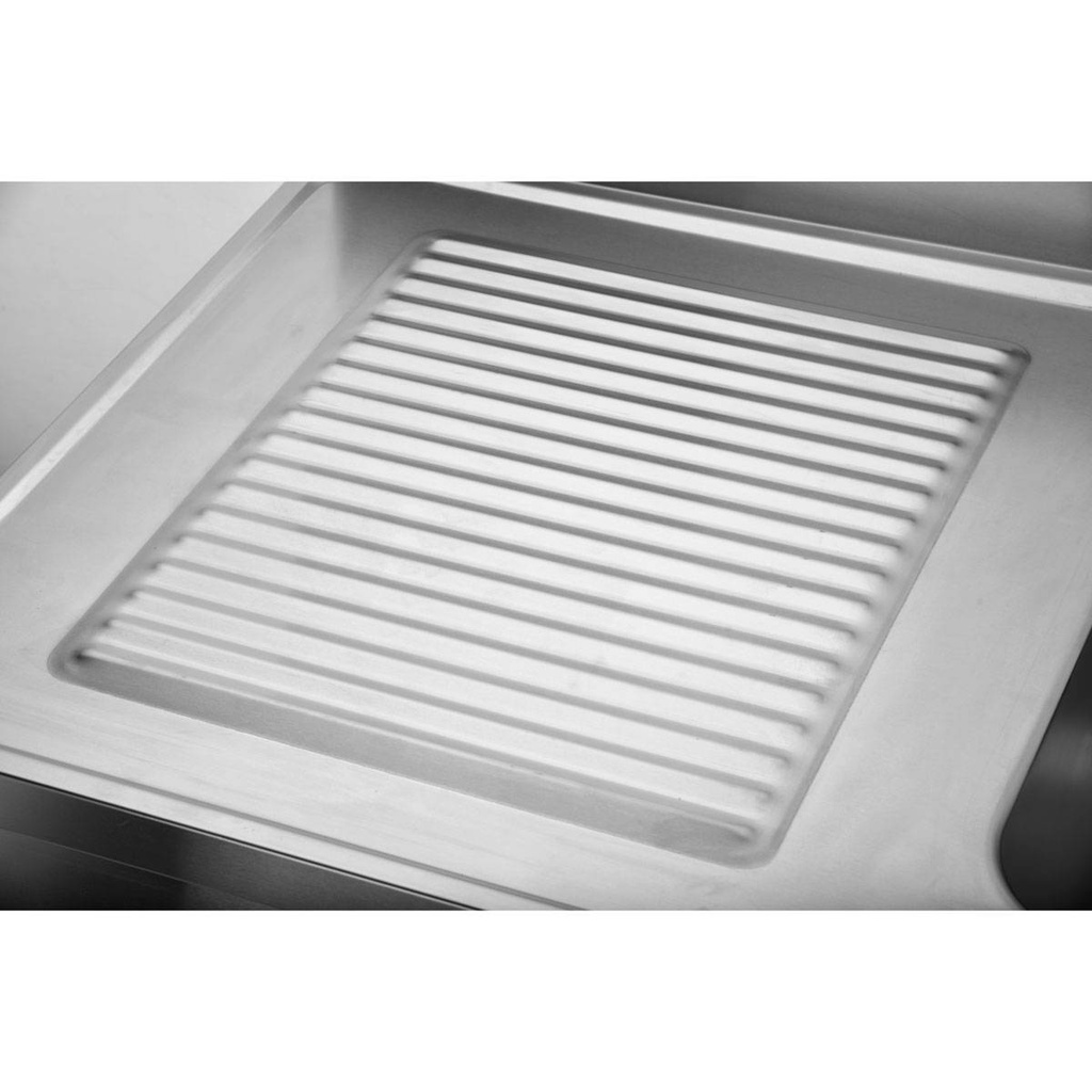 Spültisch / 1 Becken links und Abtropffläche, 1000 x 700 mm