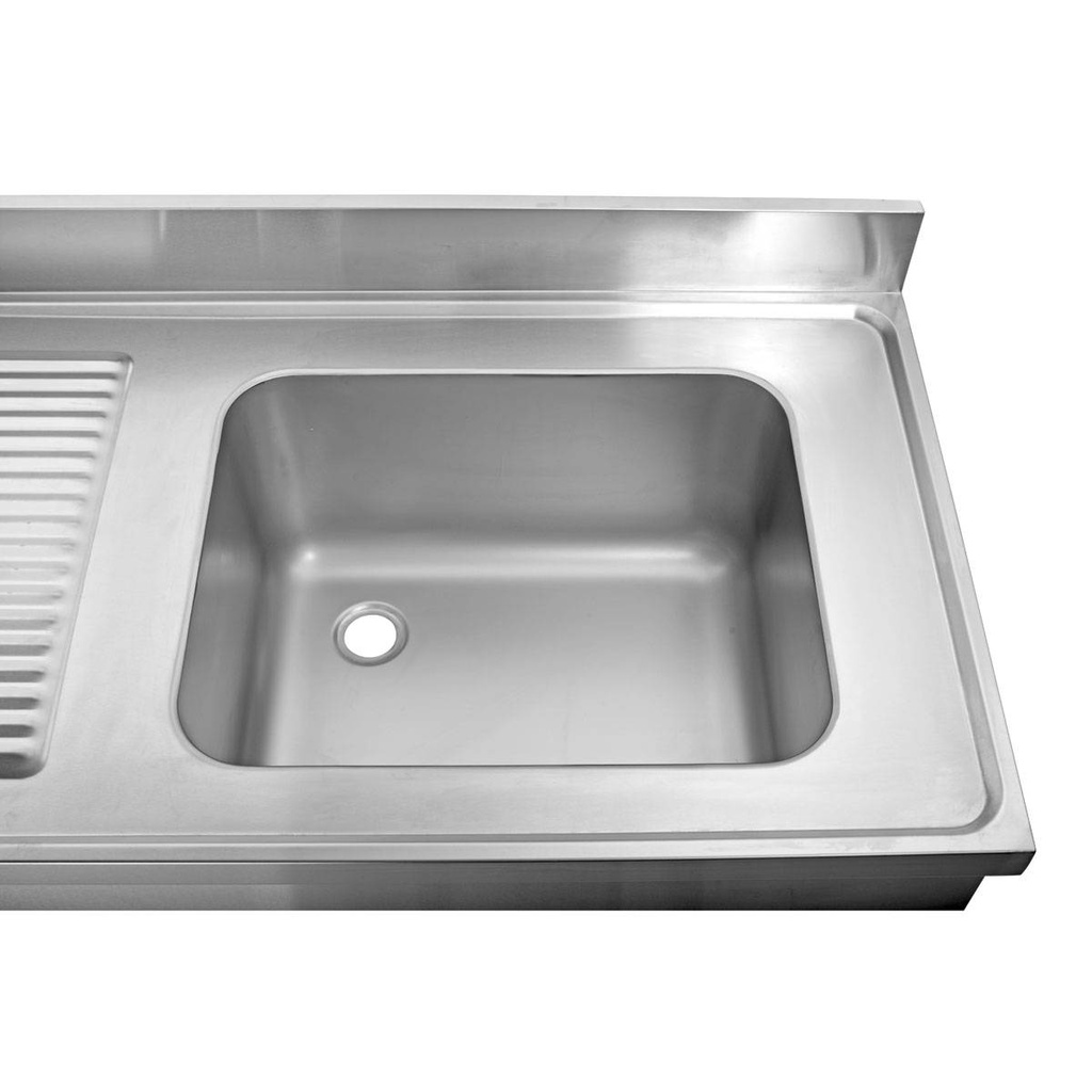 Spültisch / 1 Becken links und Abtropffläche, 1000 x 700 mm