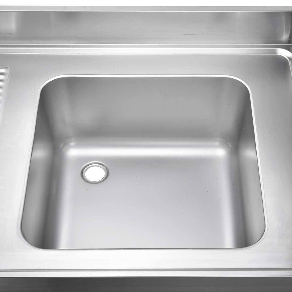 Spültisch / 1 Becken rechts und Abtropffläche, 1000 x 700 mm