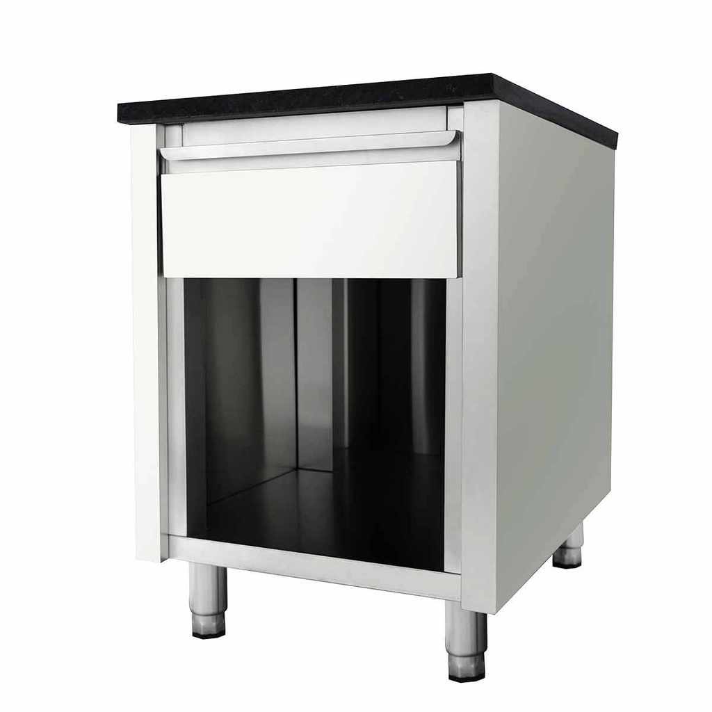 Kassentisch mit Schublade "schwarz", 600 x 820 mm