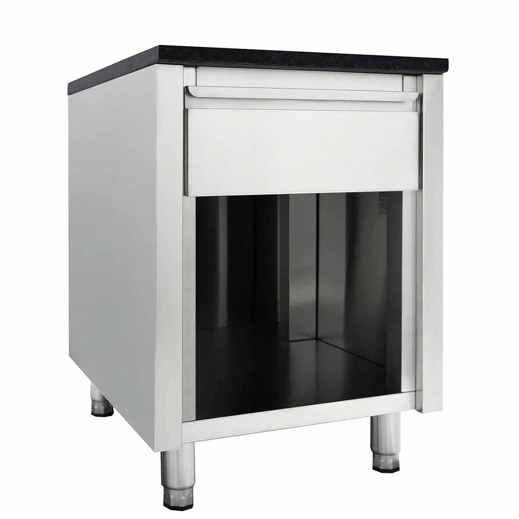 Kassentisch mit Schublade "schwarz", 600 x 820 mm