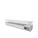 Kühlaufsatz mit Glasabdeckung 8xGN1/3, 1800 x 395 mm